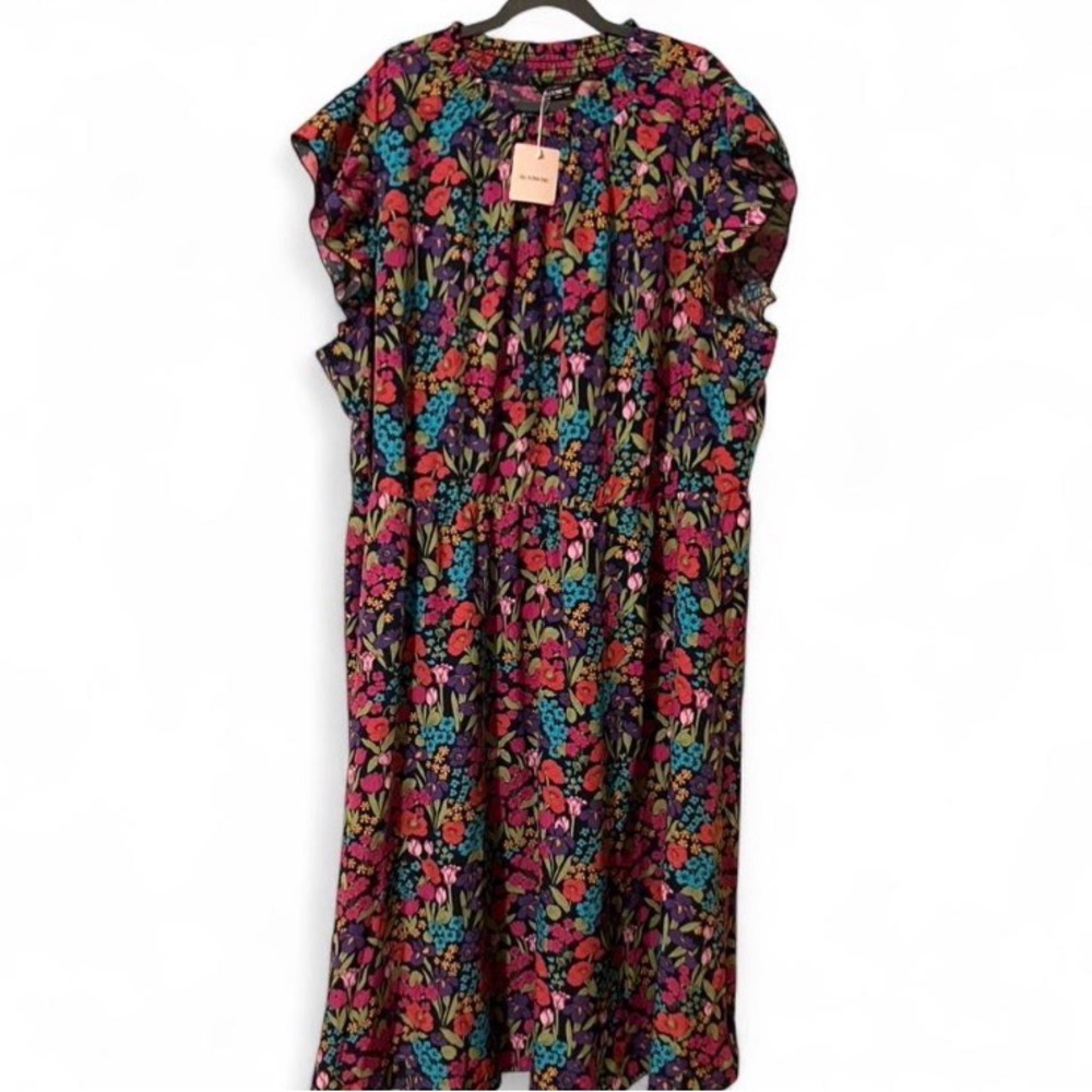 BloomChic Vibrant Floral Maxi Dress